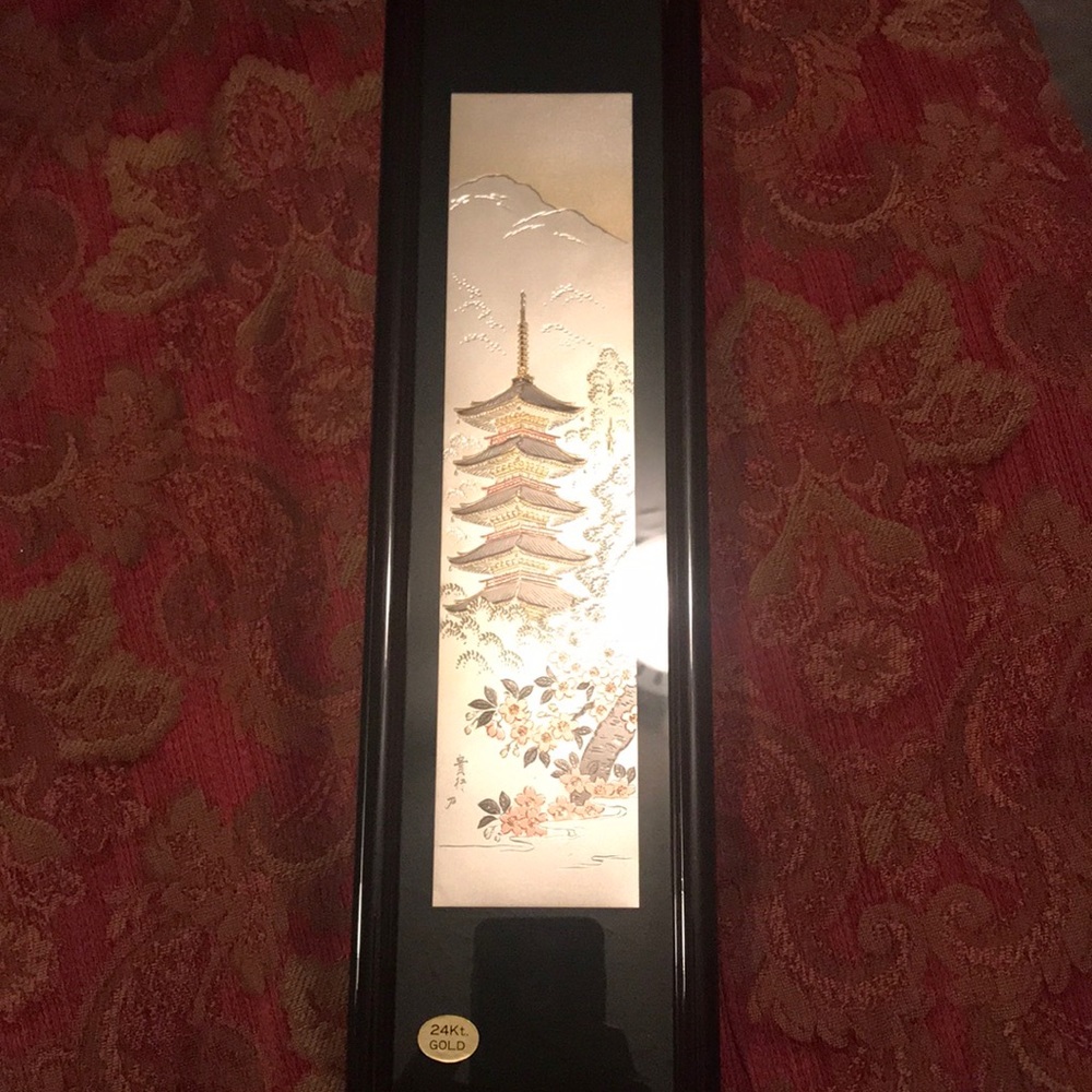 Chokin Artpiece (wall art) 24 KT gold
